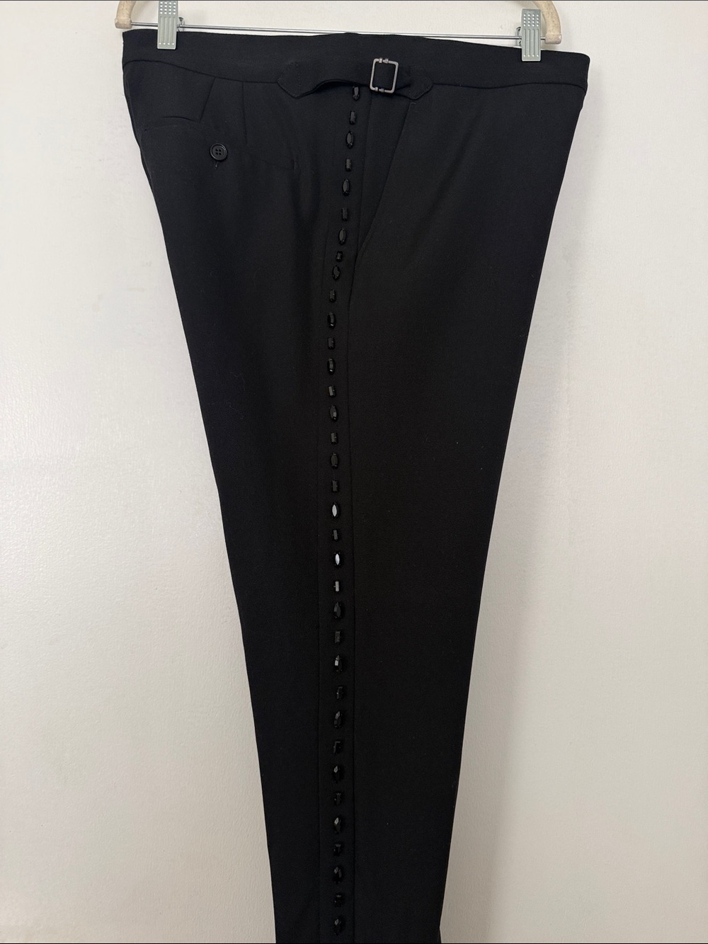 NWT $1550 Burberry Men’s Embellished Wool Pants 33 US ( 48 Eu ) Italy - Picture 4 of 9